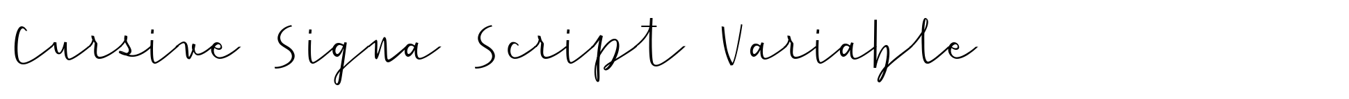 Cursive Signa Script Variable